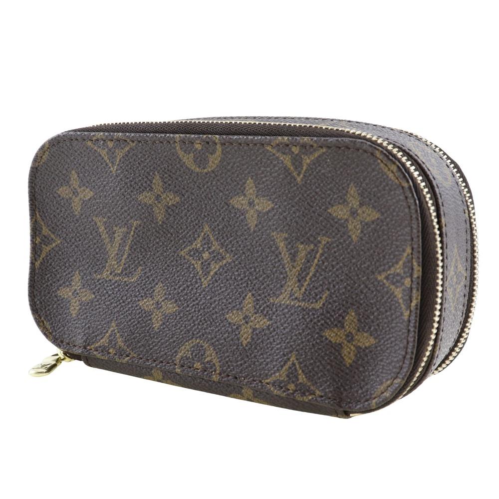 LOUIS VUITTON Truth Brush PM Pouch M47510 Cosmetics Pouch Brown Monogram canvas Women Used