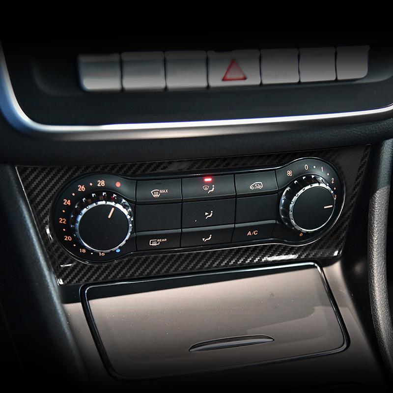 Carbon Fiber Color Car Console Gear Shift Water Cup Panel Cover Trim For Mercedes Benz A Class W176 CLA C117 GLA X156 2013-2018