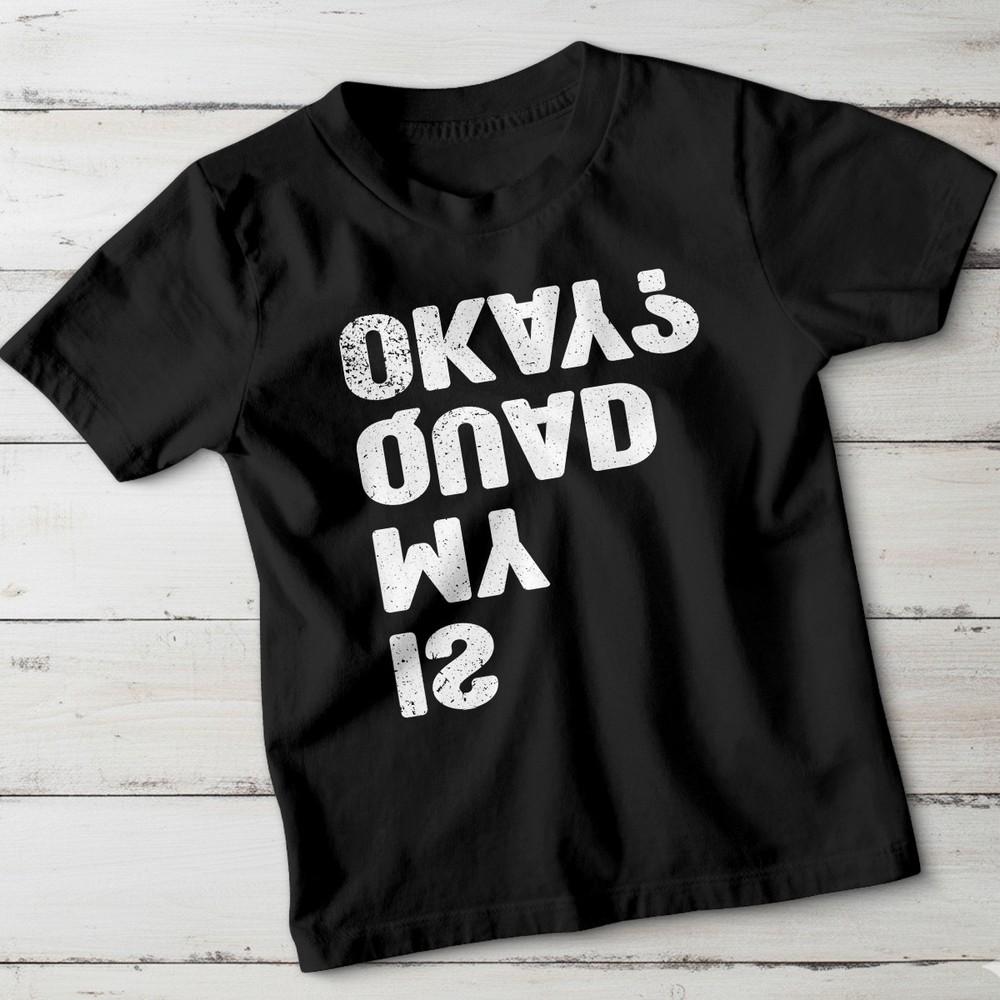 

Okyas Onvd Wm 12 Типографический Графический Дизайн Футболка Крутая Потертая 2XL