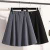 Spring Summer Women Plus Size New Skirts Vintage Elastic Solid Loose Pleated Skirts High Waist