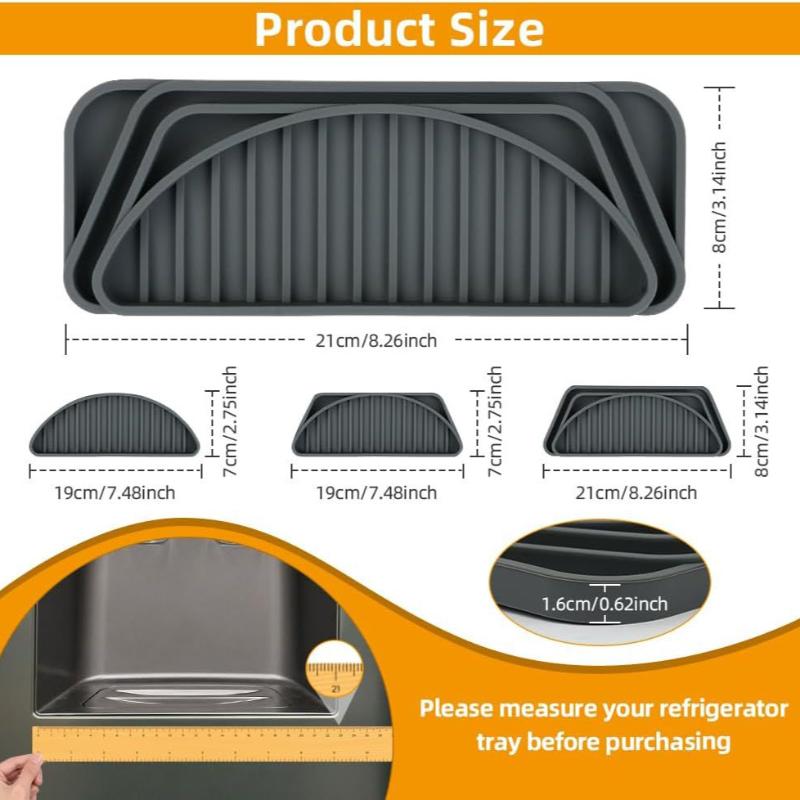 Kitchen Drain Tray Water Dispenser Anti-Overflow Silicone Mat Drip Tray Coffee Machine Refrigerator Drain Mat