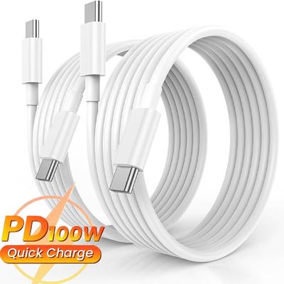 USB C 100W Cable Type C To Type-C PD Fast Charge Data Cord For Macbook iPad Samsung Huawei Xiaomi USB Type C Quick Charging