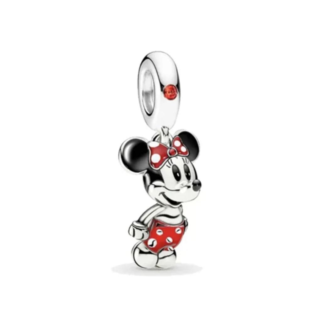 Hot Sell MINISO Disney 925 Silver Animals Mobilization Charms Beads Hot Original Bracelet Trinkets DIY Jewelry Women