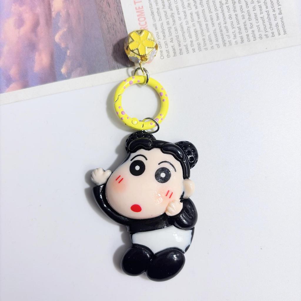 Cartoon Cute Shin-chan Crayon Resin Keychain Pendant for Backpacks and Bags