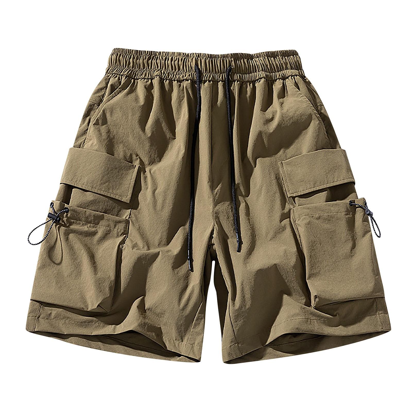 

Летние мужские камуфляжные шорты с цифровым принтом, гибкие эластичные укороченные спортивные шорты XL зелёный