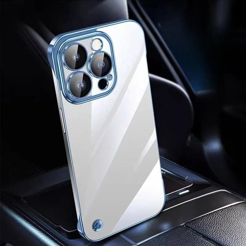 Ultra-thin Plating Frameless Case For VIVO V70/S50 Lens Film Protection Transparent PC Shockproof Cover For VIVO S50 Pro mini