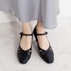 HIMIKO / 5cm Heel Cutwork Strap Pumps / 605005 Black 235