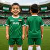 2026 Irak Flagge Druck Herren T-Shirt Grün Fußball Tops Trikot Lässiges Kurzarm T-Shirt Sportfans Tägliche Kleidung Kinder T-Shirt