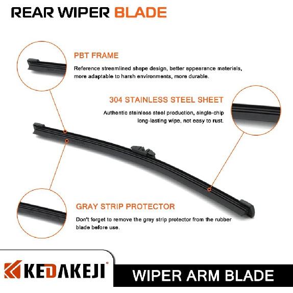 Rear Windshield Wiper Arm Compatible With Ford Escape 2013-2018 Vehicles, Back Windshield Wiper Set Replacement OEM BB5Z17526-C