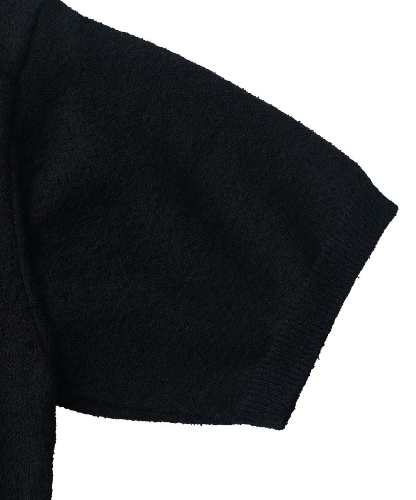 ANALOG MOOD Airy Cooling Round Short Sleeve Knit (Black)