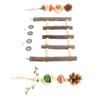 Parrot Hanging Toys Relieve Boredom Interactive Safe Wooden Parrot Hanging Ladder and Chewing Toys