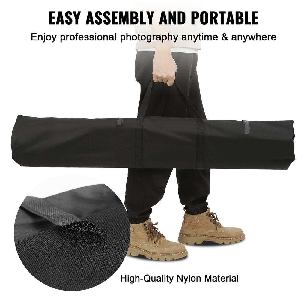12 X 10 Ft Heavy Duty Backdrop Stand, Height Adjustable Photography Backdrop Stand, Background Support System with 6 Clamps and A Carry Bag, for
