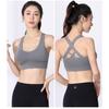 Women Plus Size Cross Back Shockproof Quick Dry Sports Bra For Yoga Running Gym