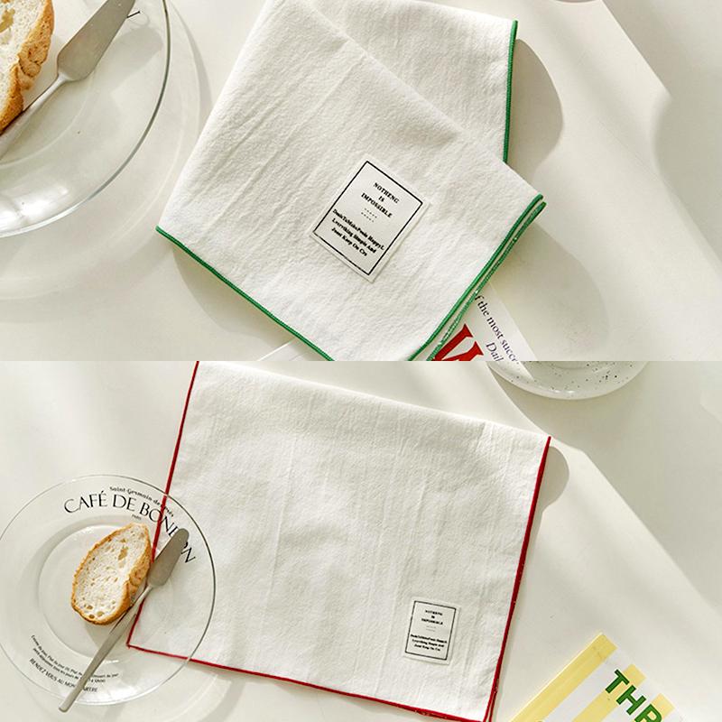 1Pc Cover Cloth Originality Placemat Retro Style Solid Color Rural Style Photography Props Decorative Cloth Cotton