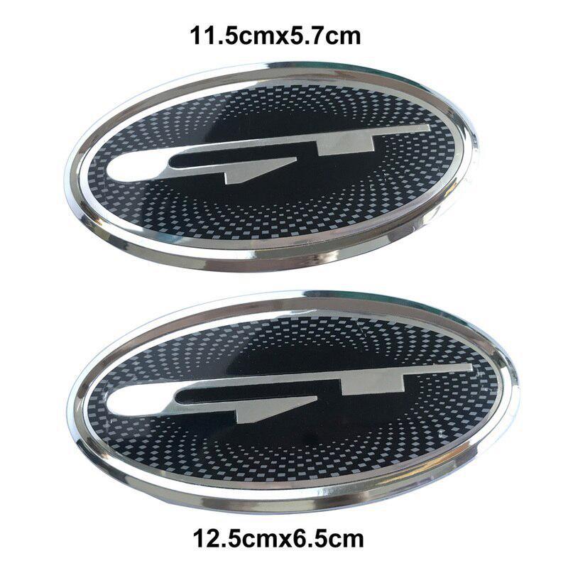 7 Pieces Per Set GT Logo Car Front Hood Rear Boot Steering Wheel Auto Hub Center Cap Sticker Emblem Badge for Stinger