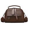 Women's Textured Leather Top-Handle Crossbody Bag Multi-Pocket Design Casual Shoulder Bag