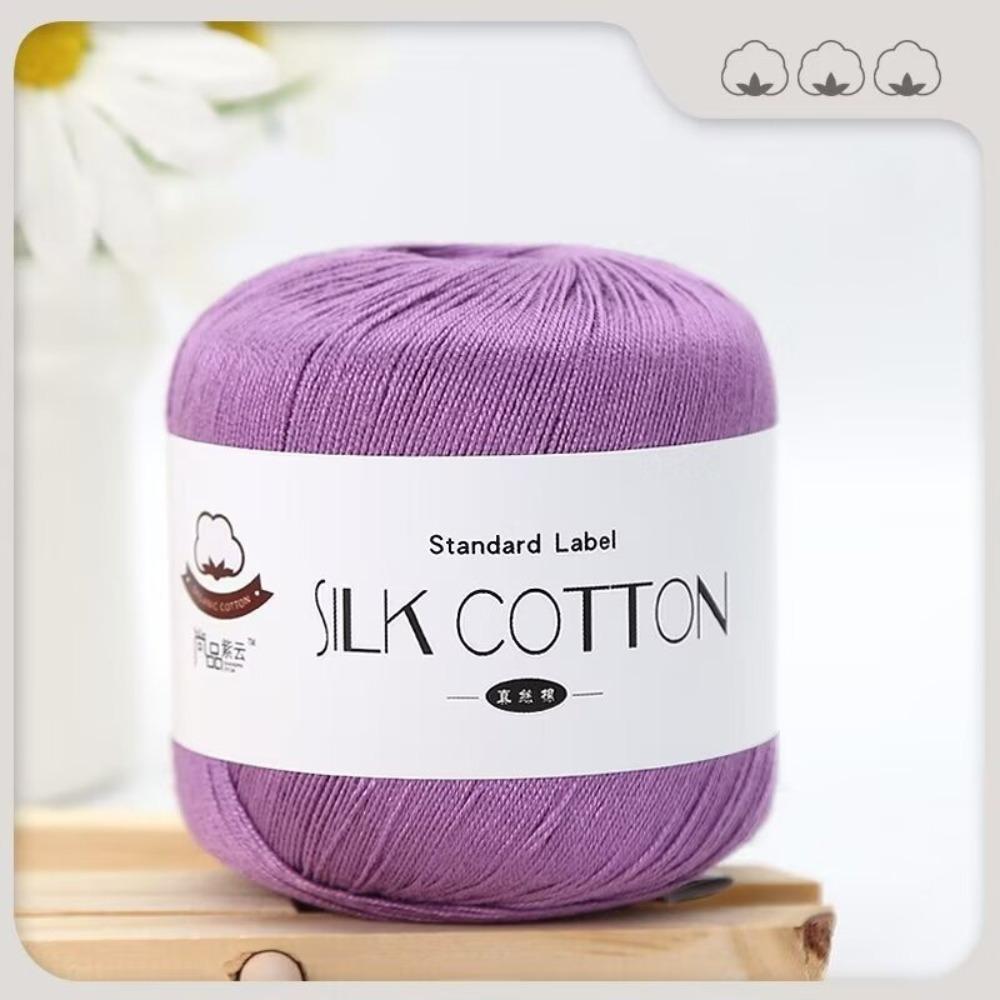 

Lace Yarn 50g/PC Silk Lace Cotton Soft DIY Cotton Milk Yarn Hand-Knitted Yarn