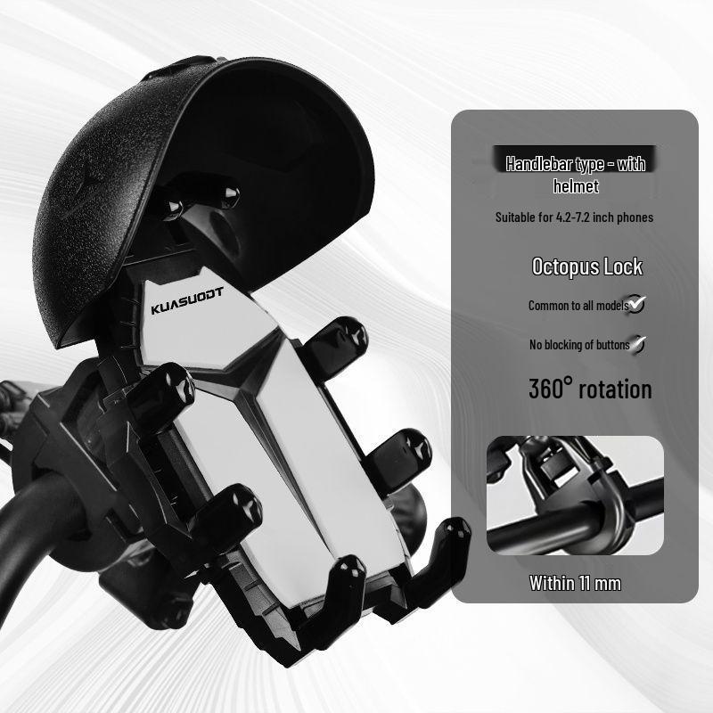 Motorrad/Fahrrad Wasserdichte Stoßfeste Handyhalterung mit Sonnenschutz für Navigation