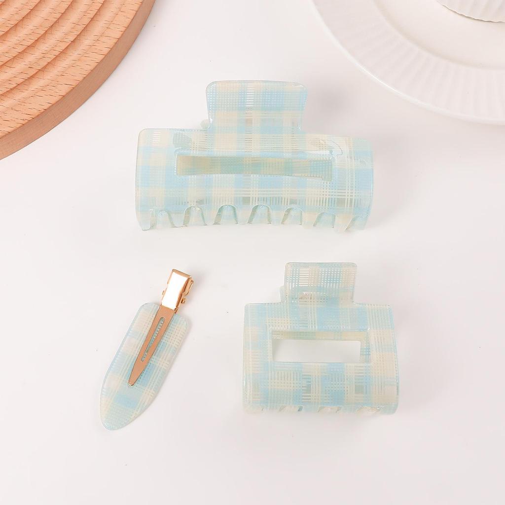 Bambus Yao Academy Style Karomuster Haarklammer - High-End Mode Pony-Halter Accessoire für Mädchen