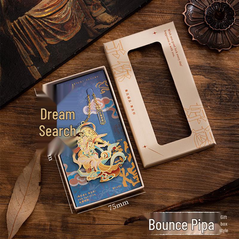 Dunhuang Murals Mogao Grottoes Apsaras Metal Cutout Pendant Bookmark - Classical Chinese Style by Palace Museum