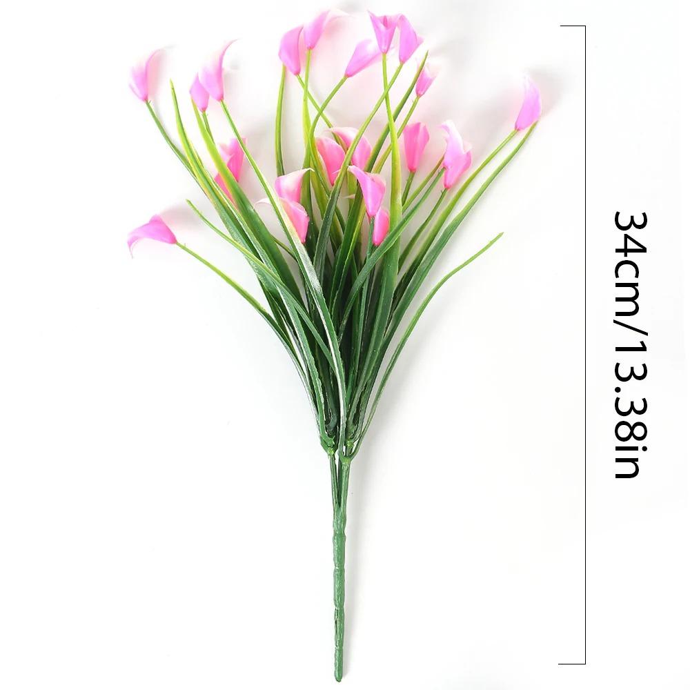 1Pcs Artificial Flowers Bouquet 34cm Fake Plants for Home Room Dceor Garden Wedding Marriage Decoration Outdoor Vase Ornament