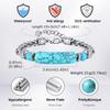 Trendy Natural Tiger Eye Stone Turquoise Bracelet for Men, Stainless Steel Adjustable Wristband, Punk Fashion Jewelry Gift