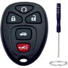 Key Fob Shell Replacement for Chevy Suburban Tahoe Traverse/GMC Acadia Yukon/Cadillac Escalade SRX/Buick Enclave/Saturn Outlook 5 Button Car Keyless