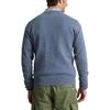 Polo Ralph Lauren SS22 Solid Color Pocket Design Round Neck Pullover Long Sleeve Knit Sweater Men sweater Fog-Blue MNPOSWE16821035-400