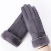 2020New Winter Fashion Women Warm Hand Gloves Cute Plush Windproof Full Finger Gloves Outdoor Cycling Sport Warm Touch Screen Gloves