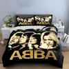 Golden ABBA Portrait Design Bedding Duvet Cover Set Duvet Cover Pillowcases  (1*Duvet Cover 2*Pillowcases, without duvet insert)
