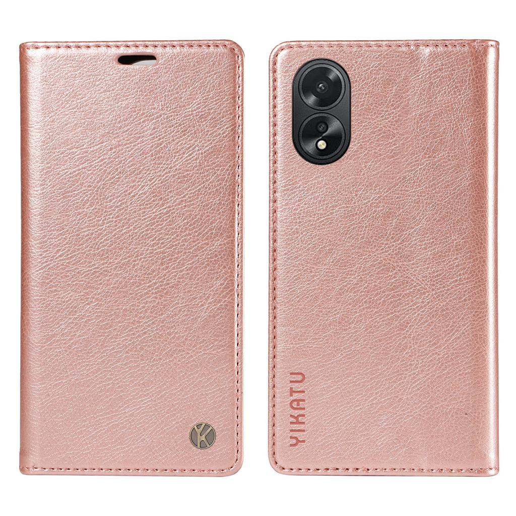 YIKATU YK-006 For Oppo A38 4G/A18 4G Case Leather Phone Cover with Card Slots Wallet