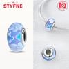 Copper Metal Colorful Flower Series Murano Glass Bead Components Luxury Charm Bead Component Compatible With Authentic Original Bracelet High Quality