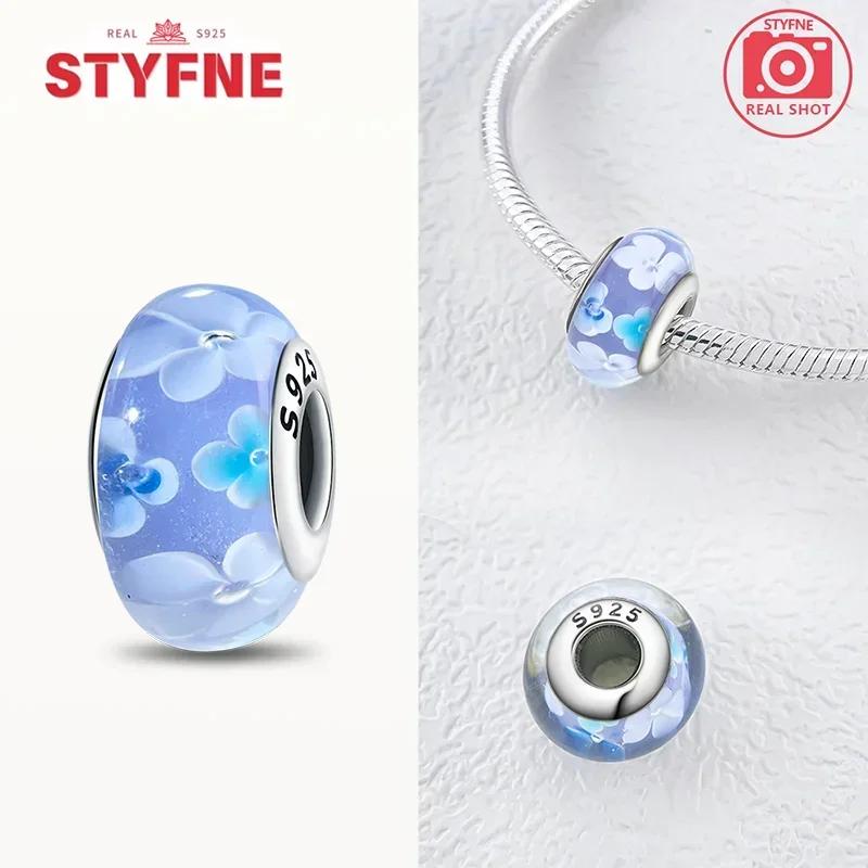 Copper Metal Colorful Flower Series Murano Glass Bead Components Luxury Charm Bead Component Compatible With Authentic Original Bracelet High Quality