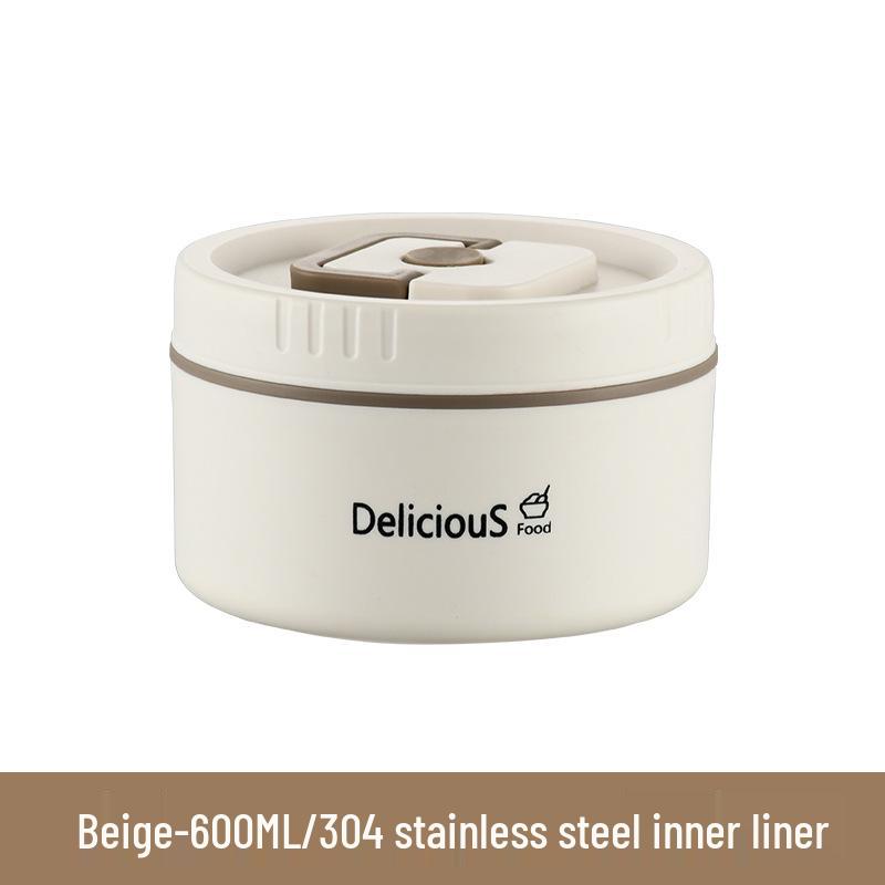 304 Edelstahl Isolierte Runde Bento Box - Tragbare & Abnehmbare Lunchbox