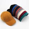 2021 Unisex Retro Corduroy Baseball Cap - Solid Color, Casual & Warm