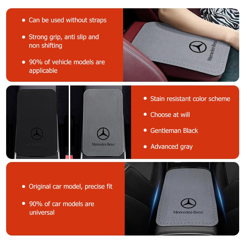 AABIC1 Car Styling Leather Armrest Box Pad Center Console Protector Interior Accessories For Benz CITAN VITO SPRINTER CLS SLK Sport ML