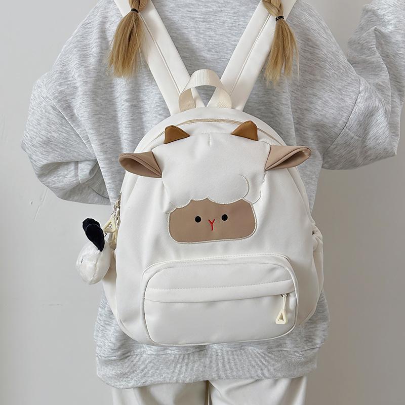New Fashion Leisure Cute Lambs Traveling Out of The Street Advanced Sense Girls' Light Out of The Street Schoolbags Backpacks and Backpacks.