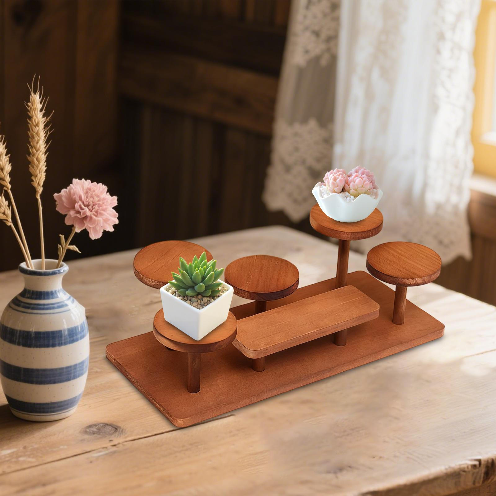 

Деревянная многоярусная подставка-витрина Полка-держатель для ювелирных изделий Стойка для конфет Домашний декор