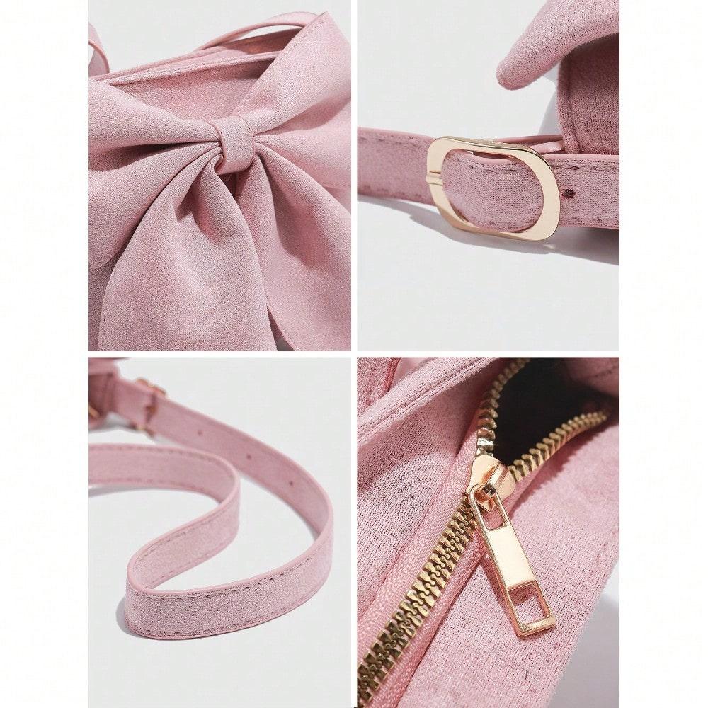 Bag Shoulder Bag Pink Bow Sweet Bag Shoulder Underarm Bag