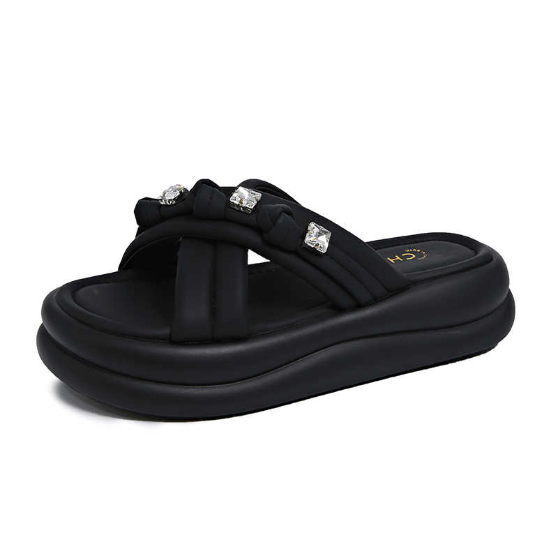 Fashion Two Strips Round Toe Women's Platform Summer Shoes Dress Long Heel Ladies Sport Shoes Sneakers Vip Super Deals Sapatenos