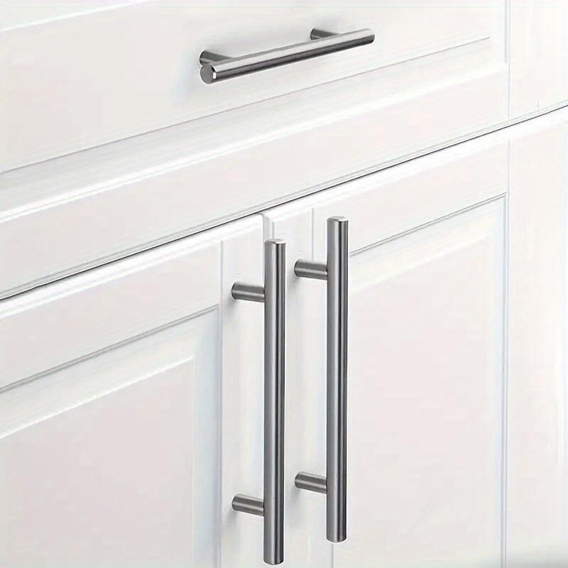 [Modern Cabinet Knob] Durable Black & Golden T Bar Modern Brushed Stainless Steel Cabinet Door Knob & Drawer Pulls | Easy To Install