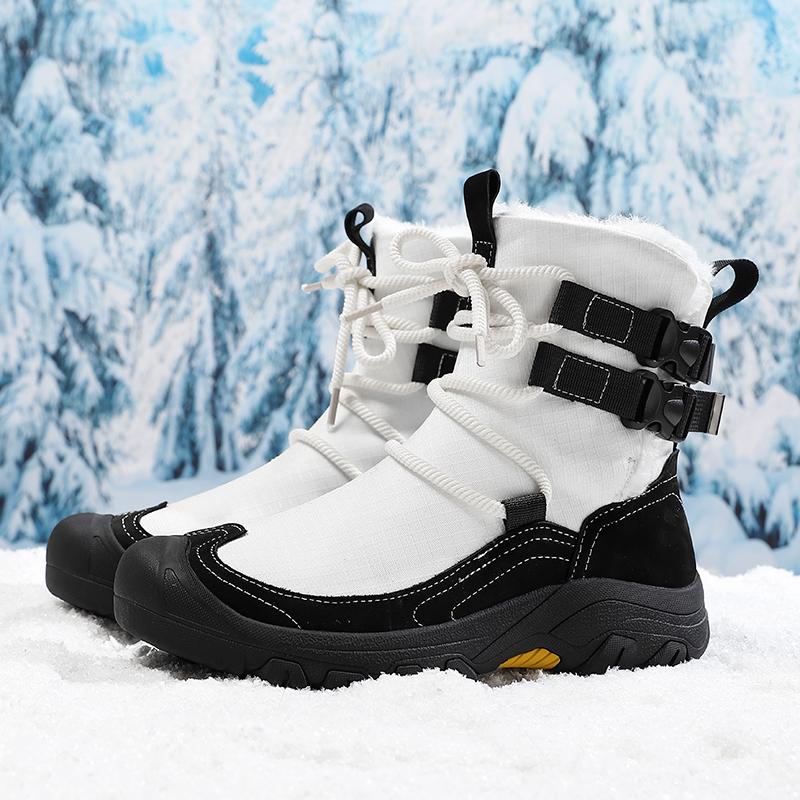 

Зимние уличные водонепроницаемые мужские сноубутсы в русском стиле, ботильоны для мужчин 39 белый