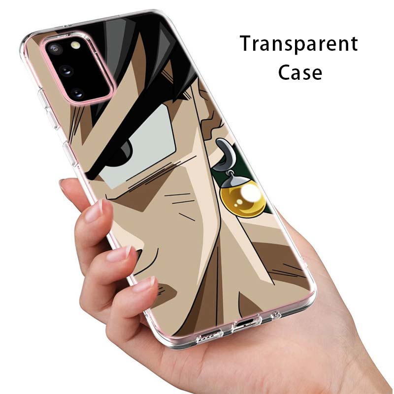 Dragonball Z Saiyajin Transparente Silikonhülle für Samsung Galaxy S22 Pro S21 S20 FE Ultra S10 S10E Lite S9 Plus Handyhülle