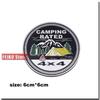 Off-road 4X4 Logo Aluminum Metal Car Badge Stickers Personality Pattern SUV Four-Wheel Drive Emblem Body Decals Accessories