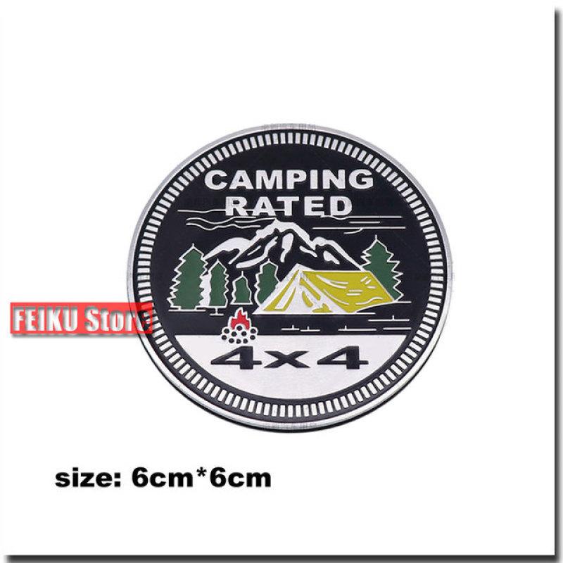 Off-road 4X4 Logo Aluminum Metal Car Badge Stickers Personality Pattern SUV Four-Wheel Drive Emblem Body Decals Accessories