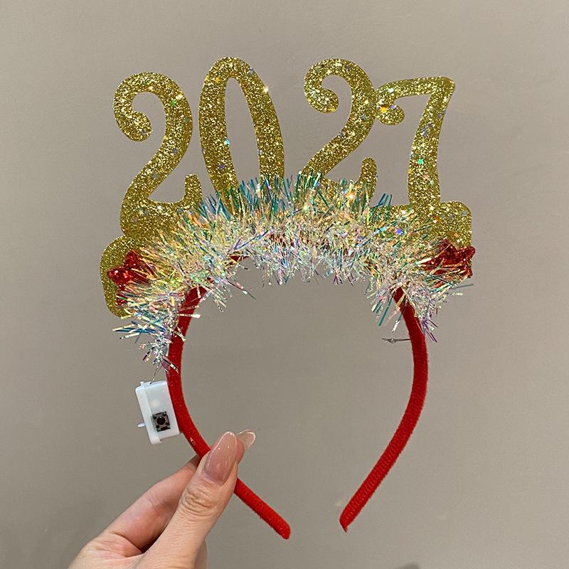 Glowing headband headgear new countdown party props christmas carnival atmosphere decoration