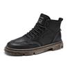 Autumn and Winter British Martin Boots Trendy High-top Leather Boots Snow Velvet Thermal Cotton Shoes