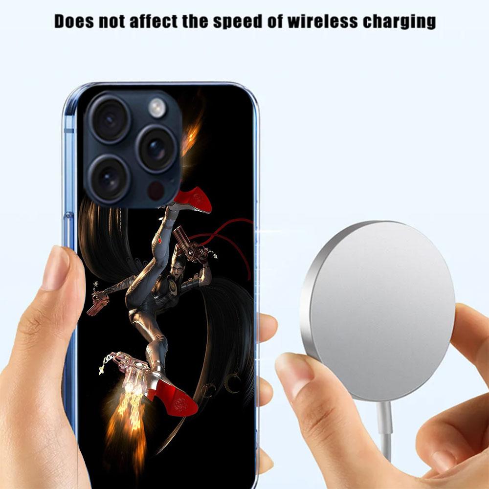 Bayonetta Clear Phone Case For Iphone 17 Air 16 Pro Max 15 Pro 14 Plus 17E 16E 11 13 12 Mini Cover Cases Fundas Cell TPU Capa Sh