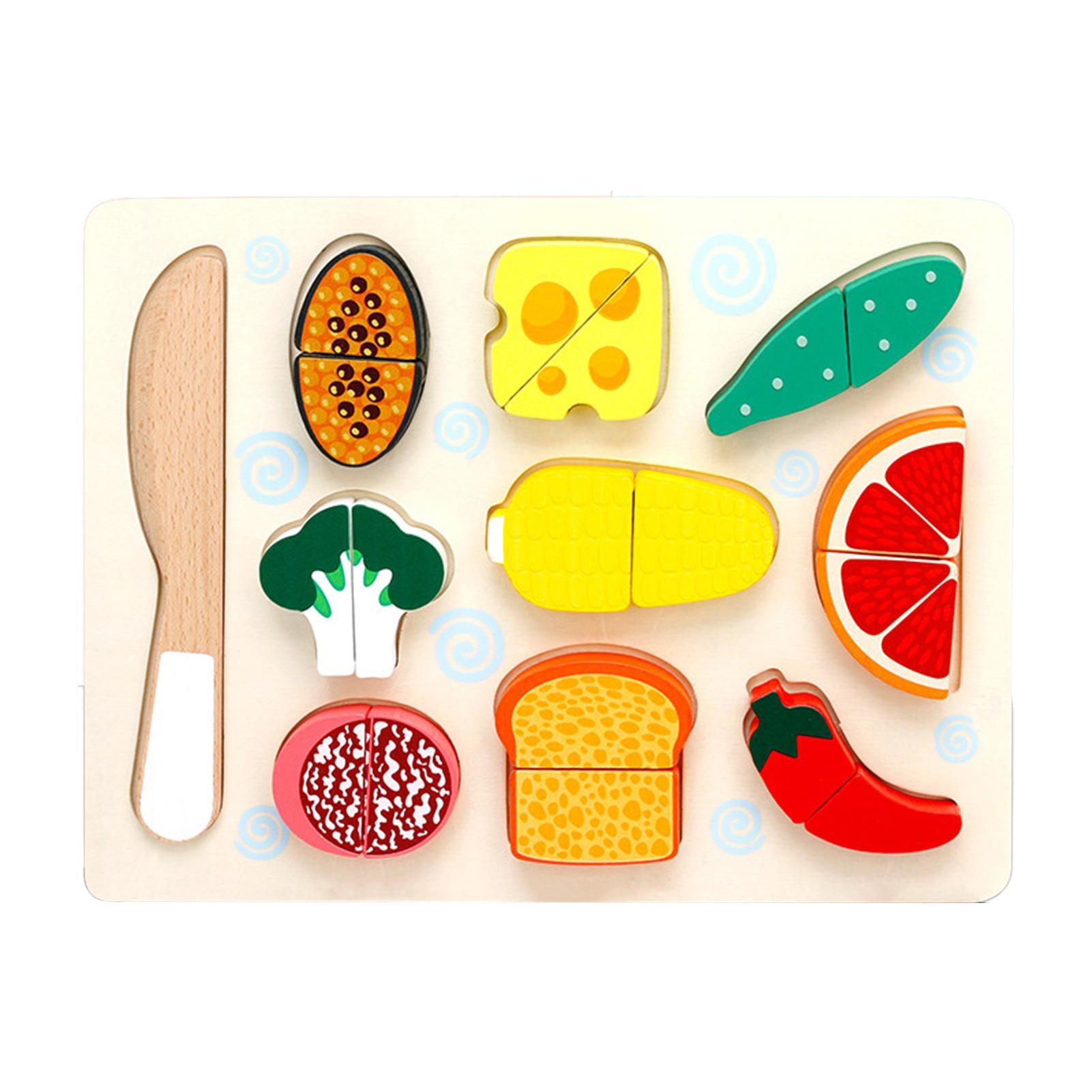 

Деревянная игрушка для резки еды Магнитная имитация игры Фрукты Овощи Набор для детей Раннее образование