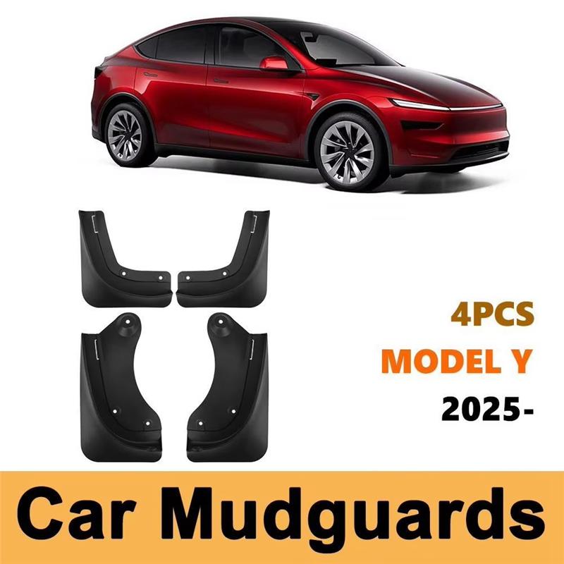 Juniper 2025 For Tesla Model Y Mud Flaps Front Rear Mudflaps Anti-Snow Anti-Sand Mudguards Guard Accessories